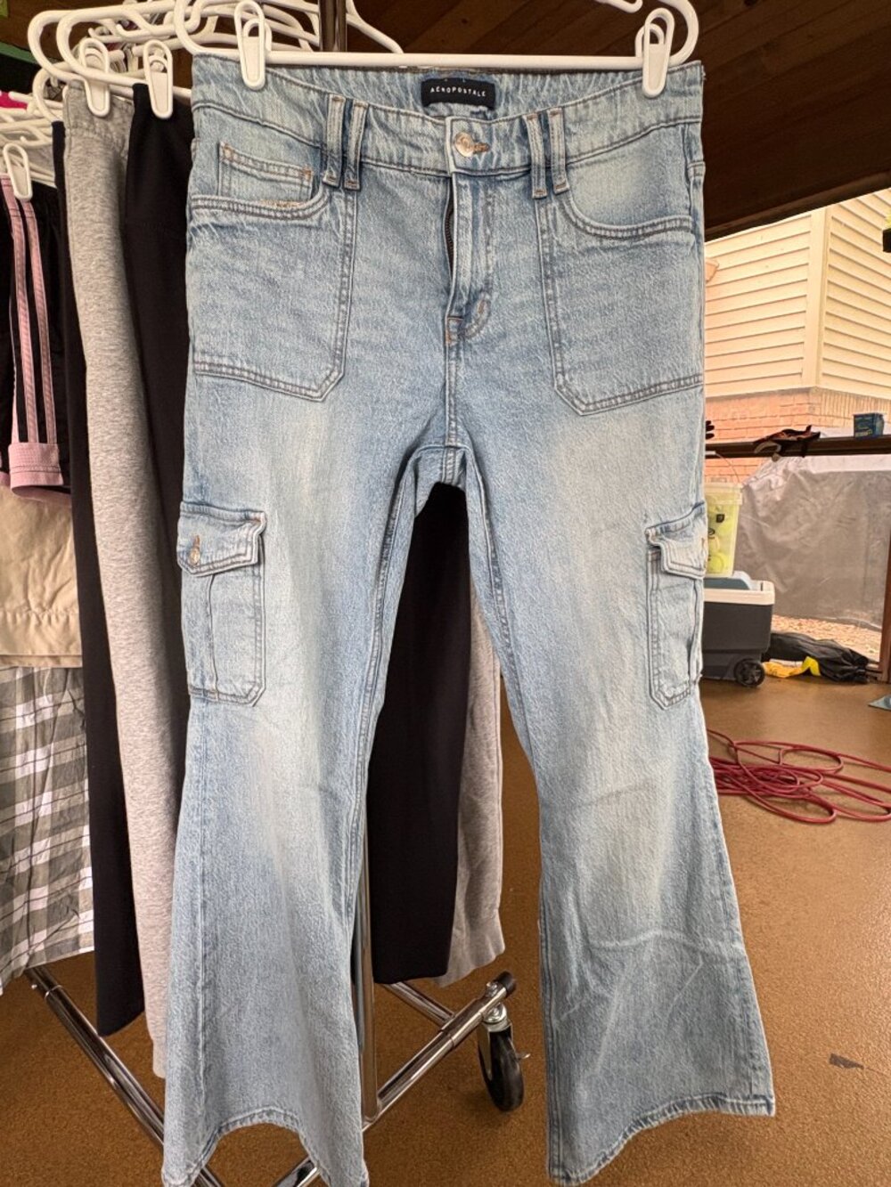 Aeropostale Mid Rise Utility Jeans